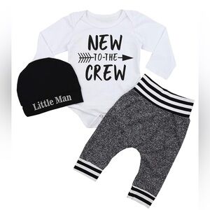 18-24 Boys Months “New To The Crew” 3 Piece Set